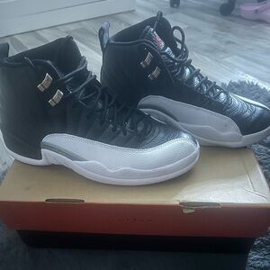 Jordan Men's Black and White High-Top Sneakers